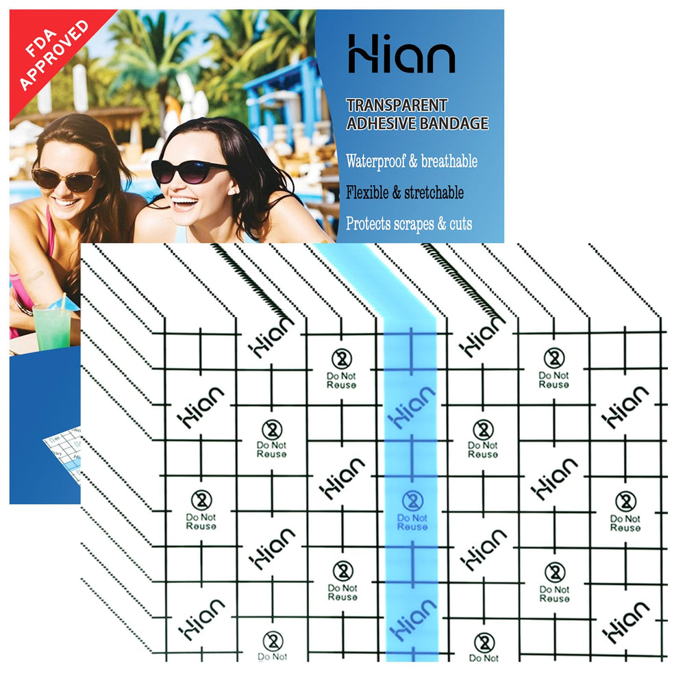 Hion wound dressing pack shot showing 50 pre-cut sheets for versatile coverage