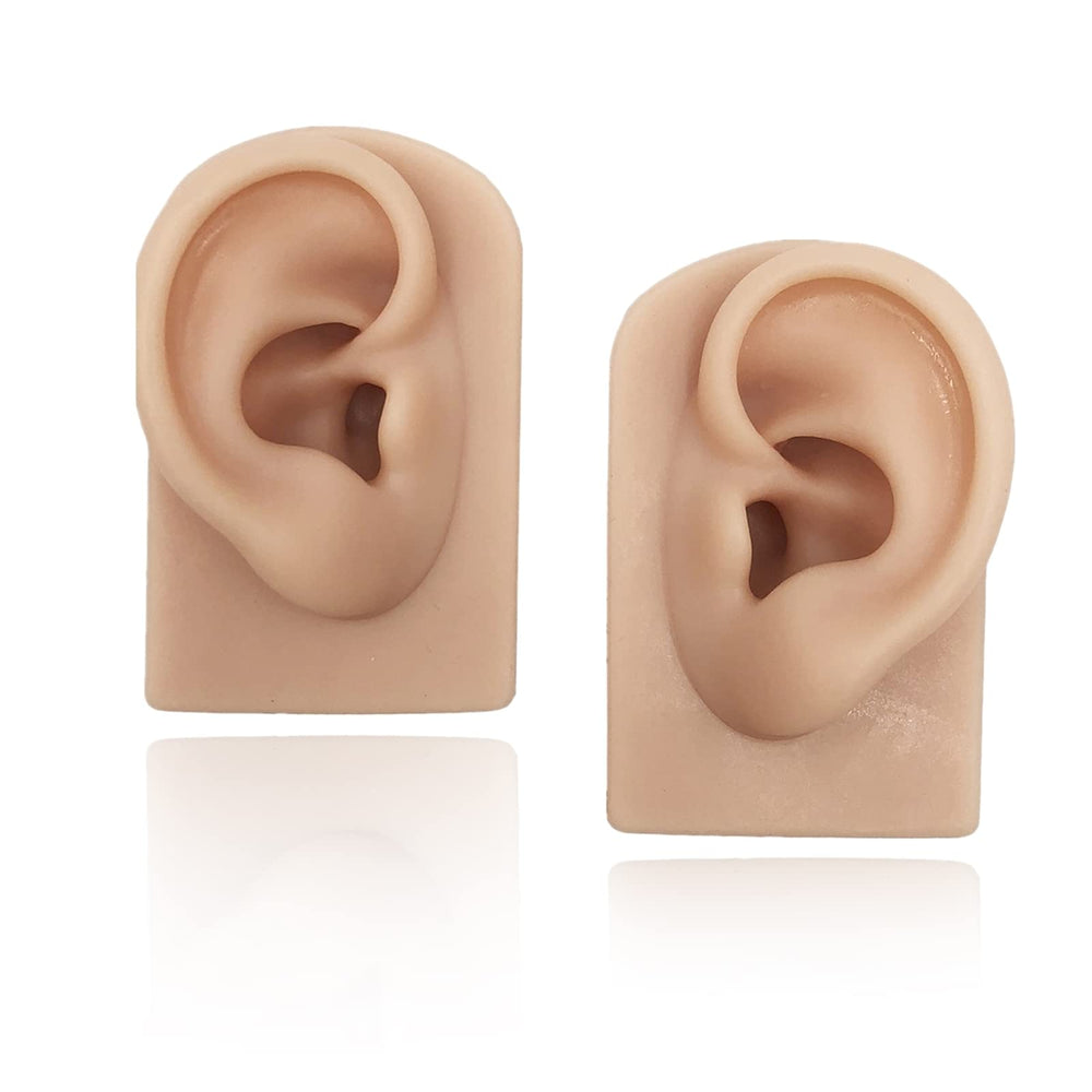 Hipifans soft silicone ear model left for piercing practice and display