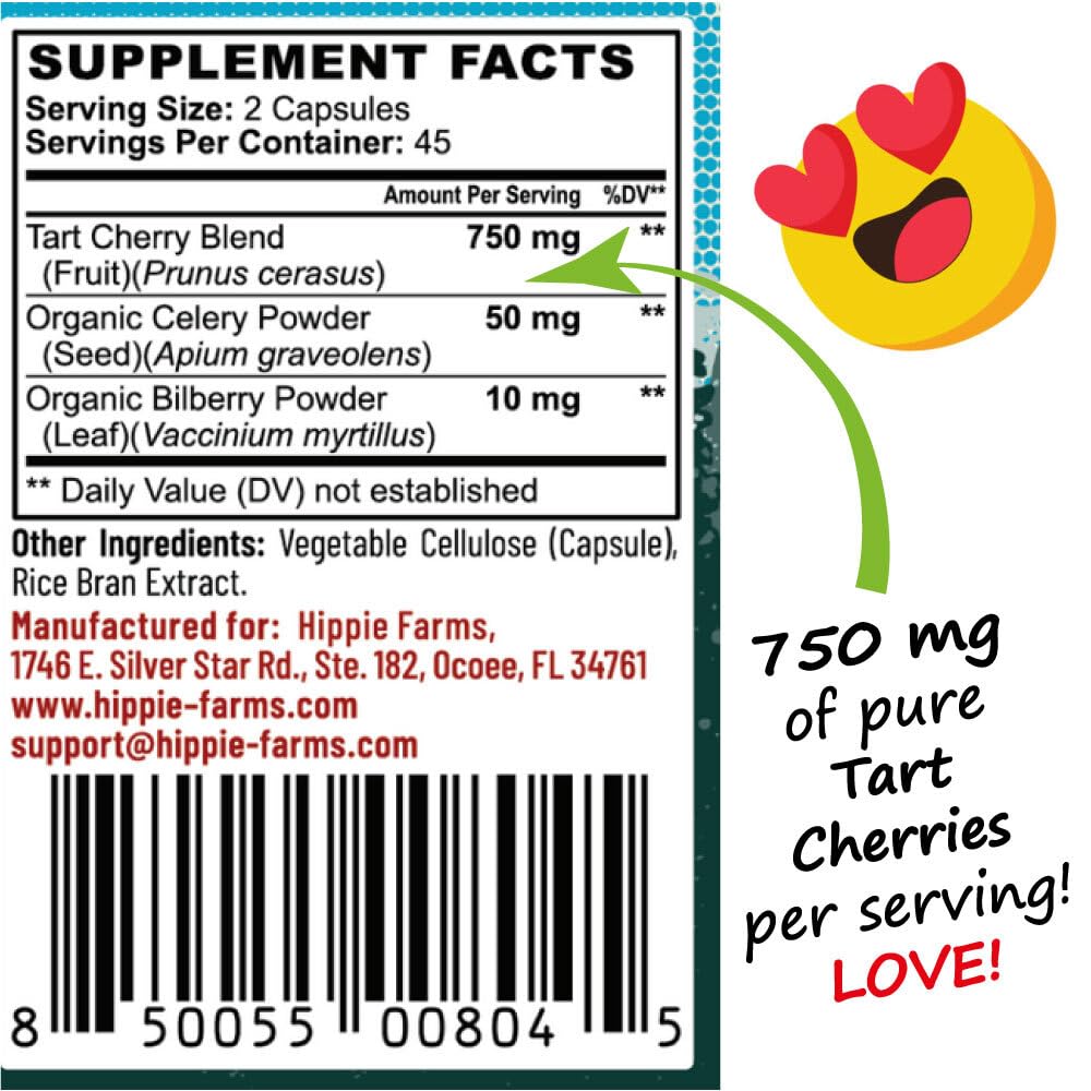 Hippie Farms USA-grown berries imagery on jar label for authenticity.