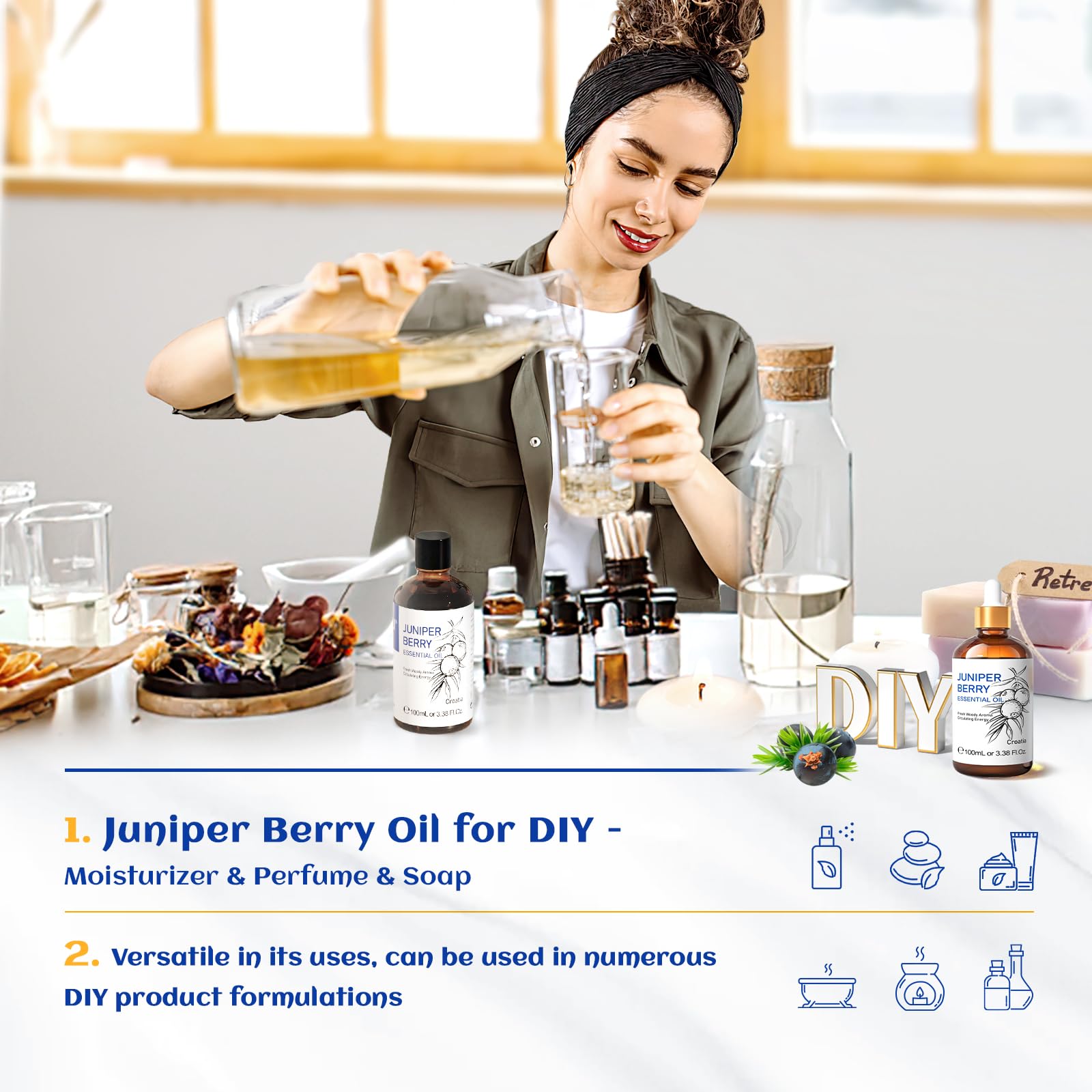 HIQILI 100ml amber bottle protects oil from light