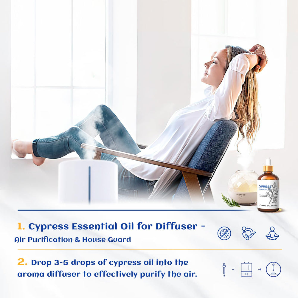 HIQILI amber UV bottle protecting Cypress oil during storage