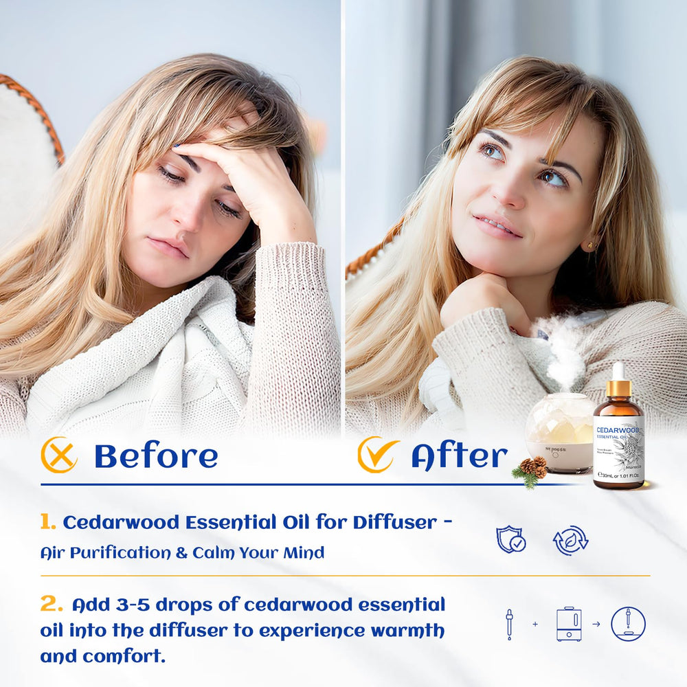 HIQILI Cedarwood oil diffuser ready for calming aromatherapy sessions