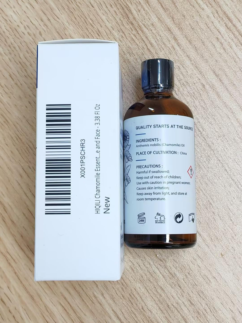 HIQILI Chamomile Oil blended with lavender for soothing scent.