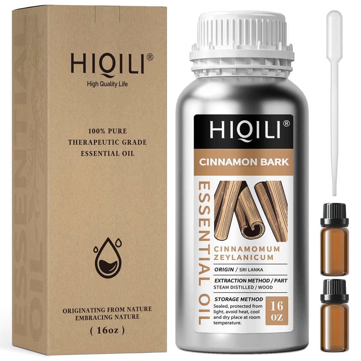 HIQILI Cinnamon essential oil bottle for home aromatherapy and scent enhancement