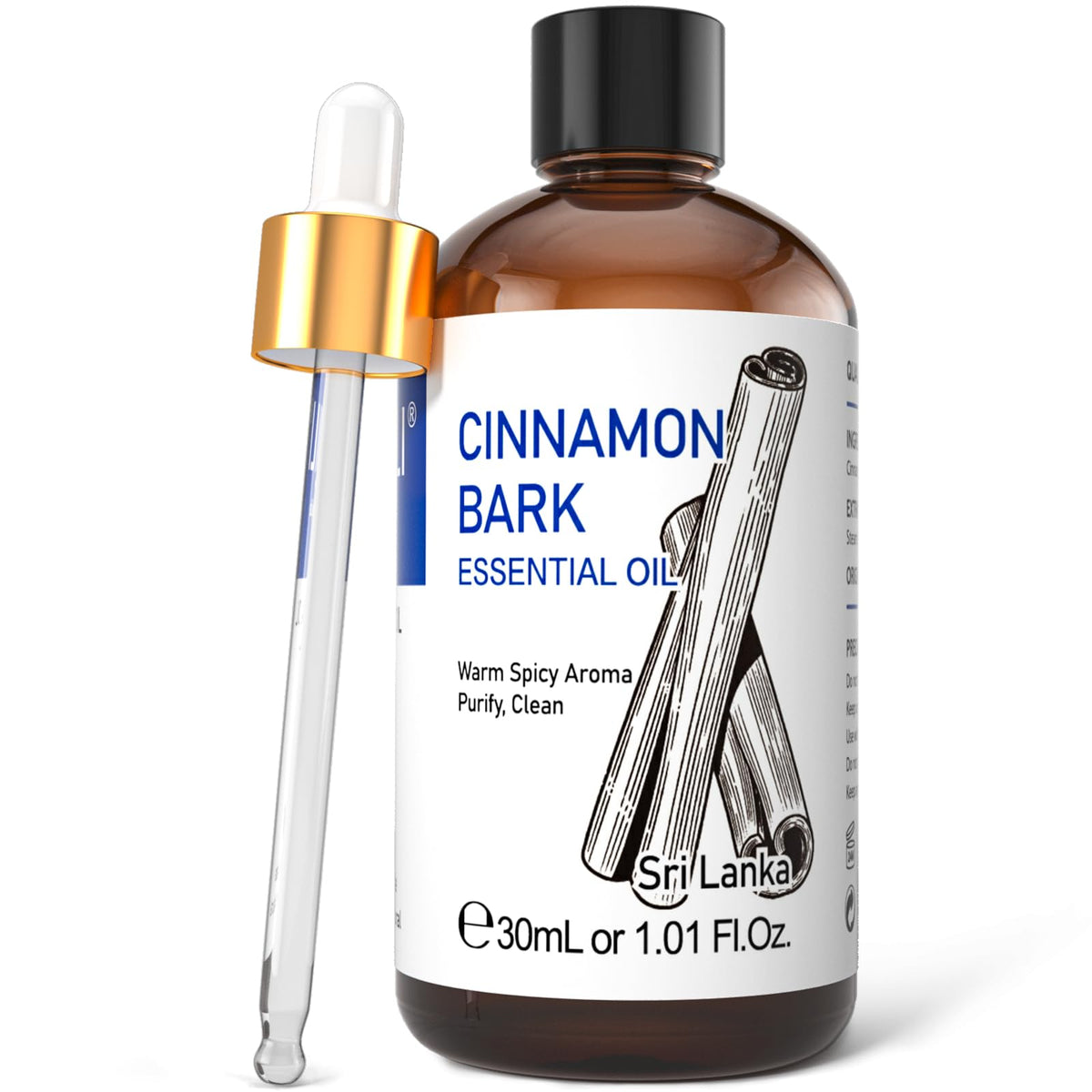 HIQILI cinnamon essential oil bottle-pour for precise aroma release.