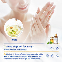 HIQILI Clary Sage Oil blends well with citrus and woody oils for customized scents
