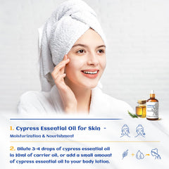 HIQILI Cypress oil dropper in amber bottle for precise application