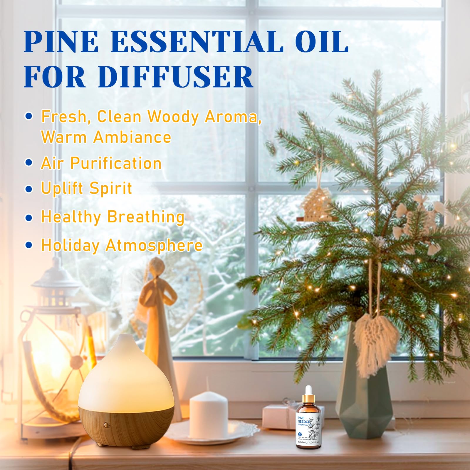 HIQILI difusor con aroma de pino para ambientes frescos.