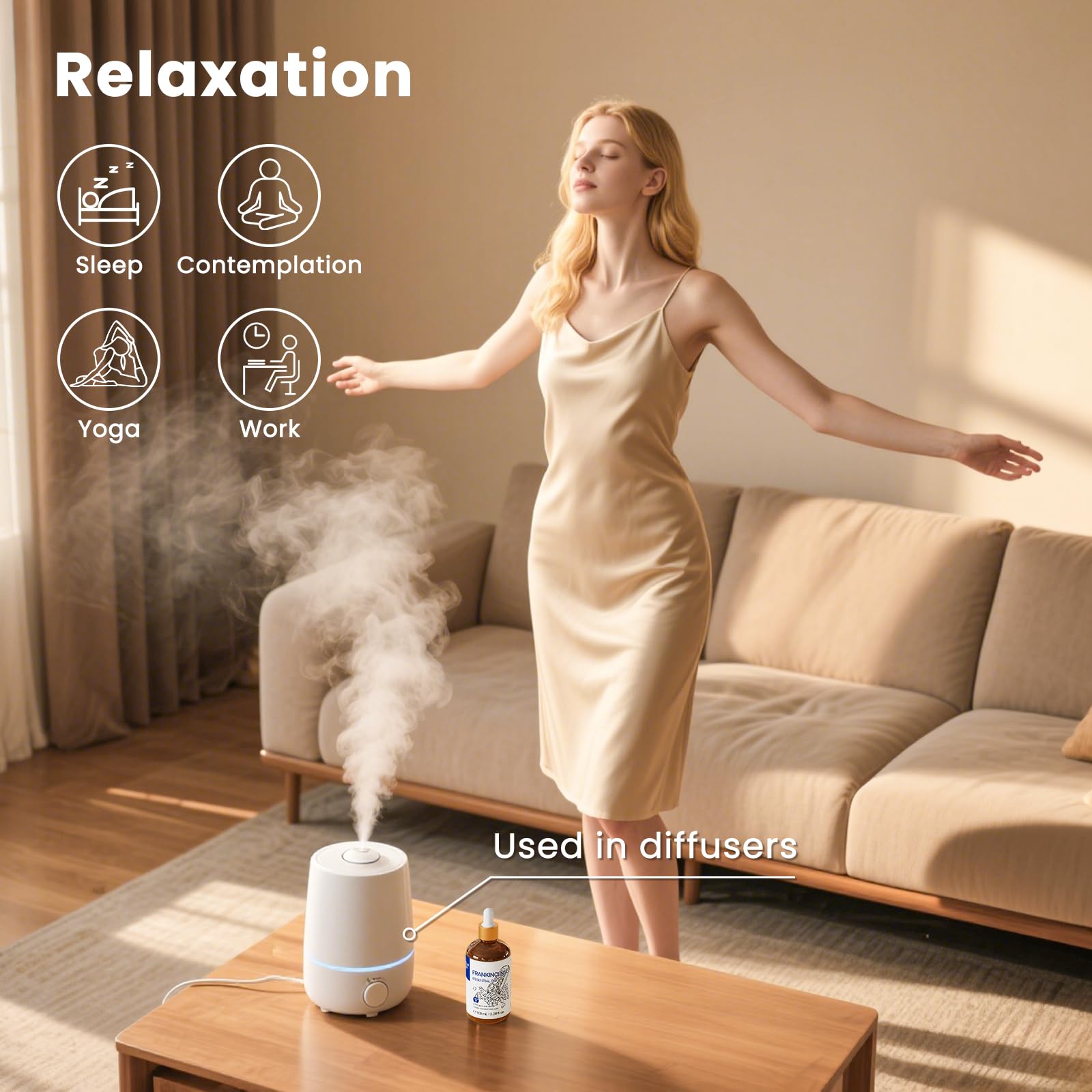 HIQILI frankincense with lavender for soothing fragrance blend.