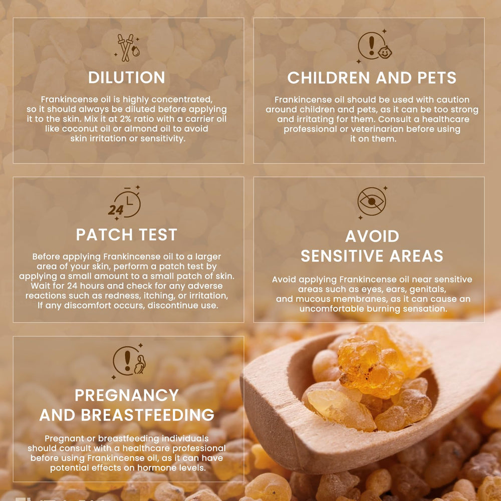 HIQILI frankincense oil massage idea with carrier oil dilution.