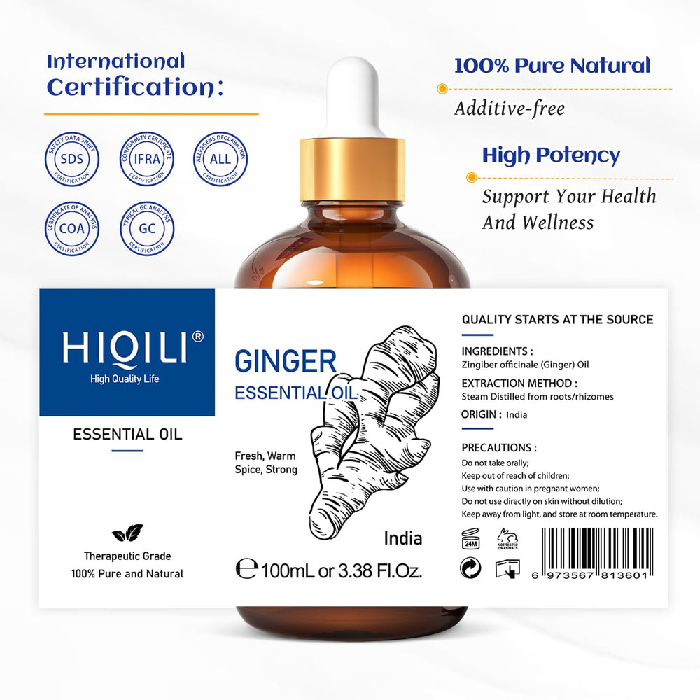 HIQILI Gift box presentation complements gifting with pure ginger oil.