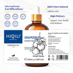 HIQILI Grapefruit essential oil used in DIY cleaners, soaps, and candles