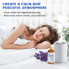 HIQILI lavender oil in diffuser setup delivering a gentle, herbal scent.
