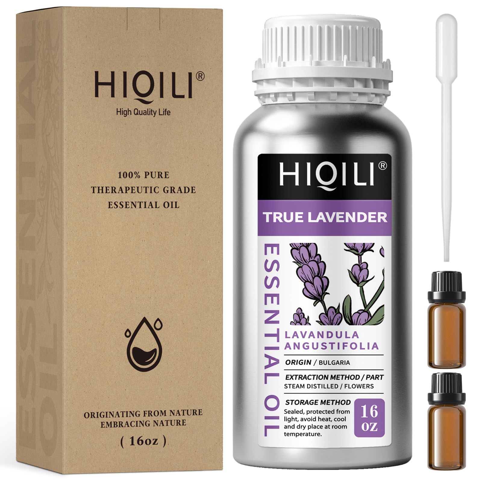 HIQILI lavender oil bottle for soothing aromatherapy and daily calm.