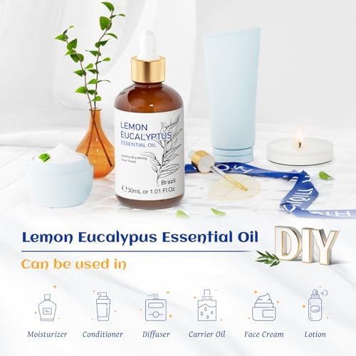 HIQILI Lemon Eucalyptus Oil measured drops for diffusion or sprays.