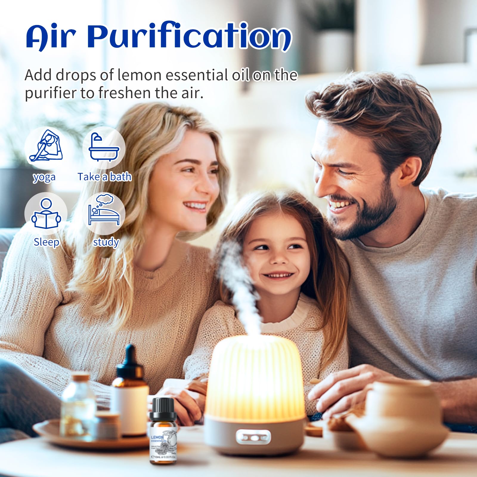 HIQILI Lemon essential oil for cleaning and deodorizing surfaces without harsh chemicals.