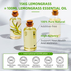 HIQILI lemongrass oil massage blend ready for use.