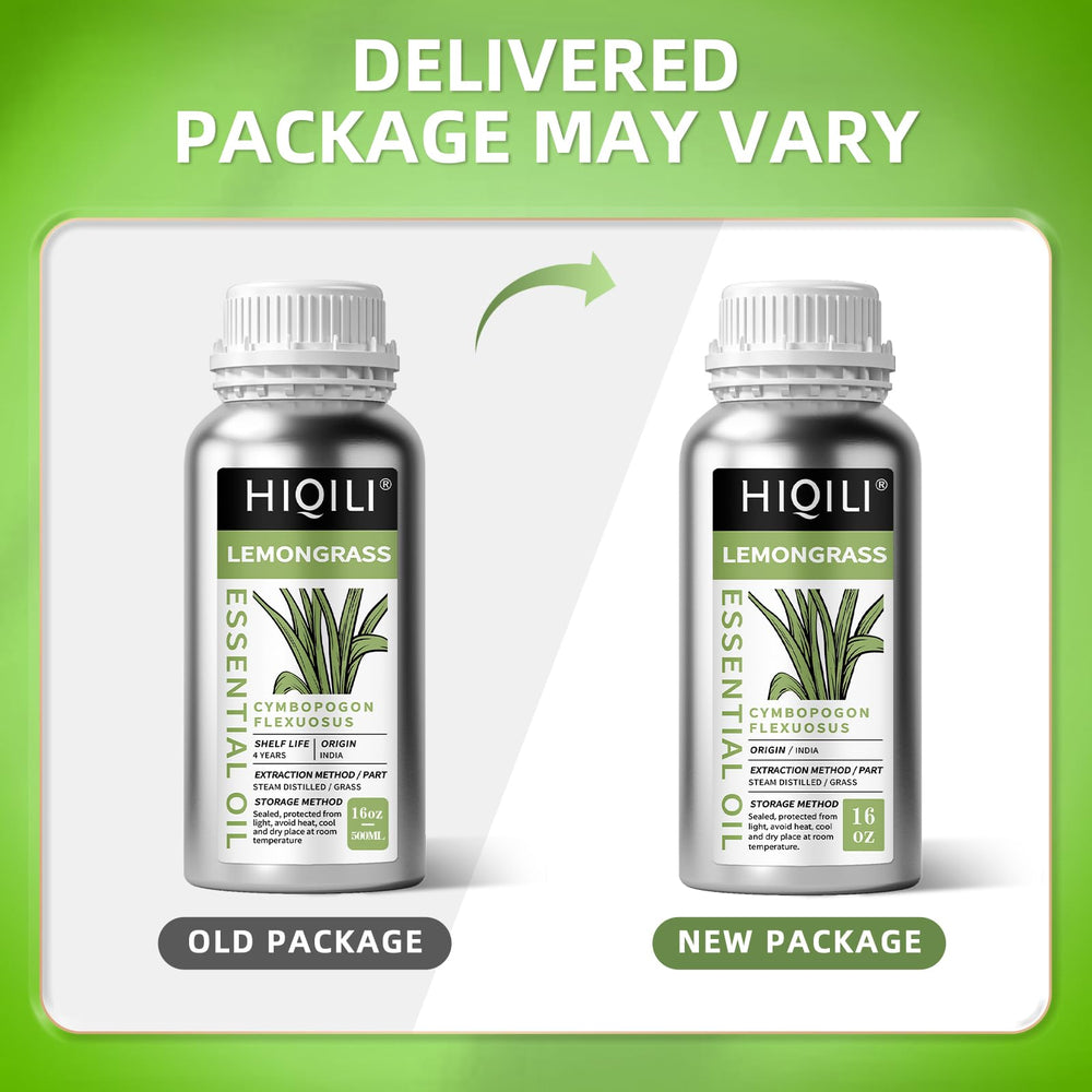 Travel-ready HIQILI lemongrass oil packaging with dropper.