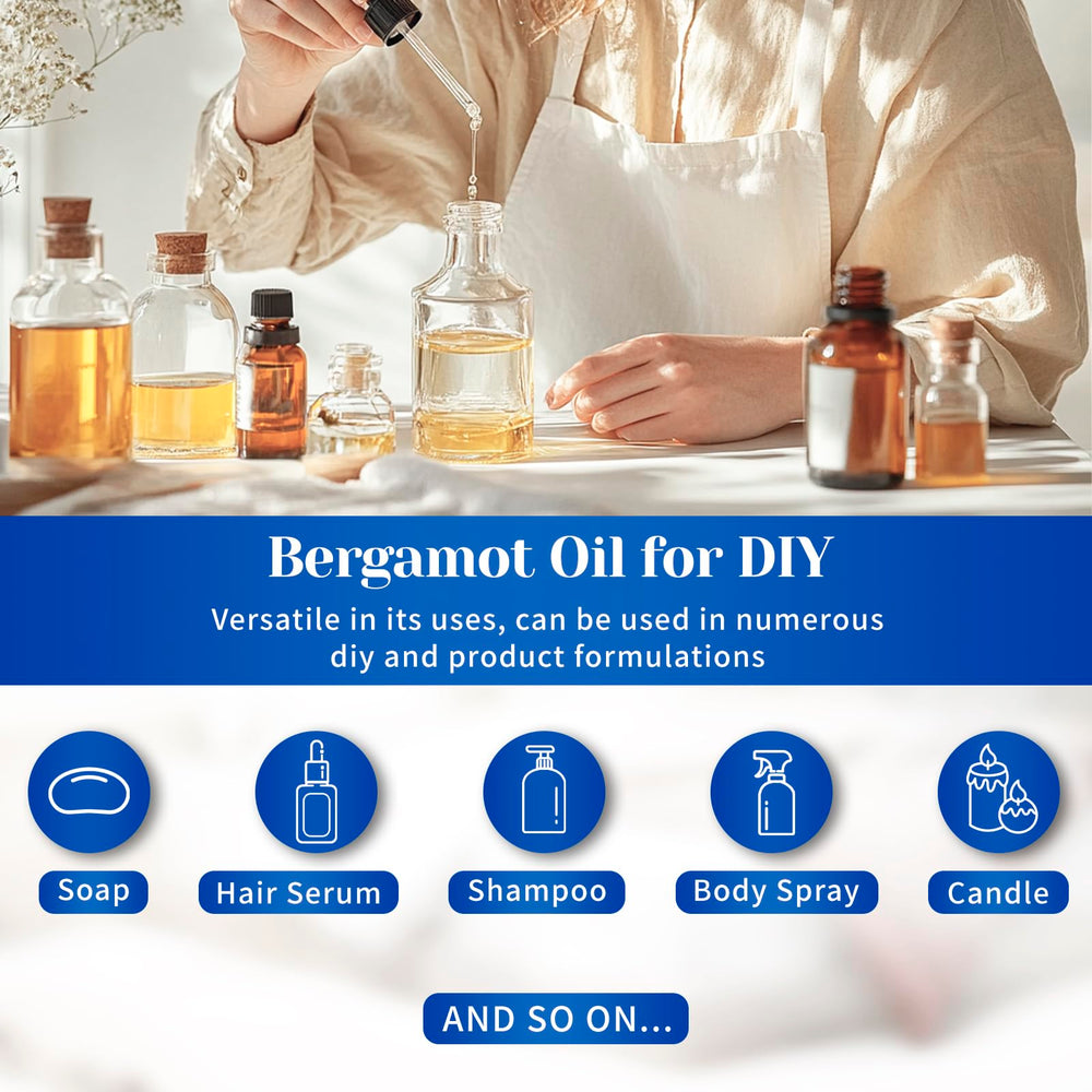 HIQILI Bergamota: mezcla con aceites portadores para masajes suaves