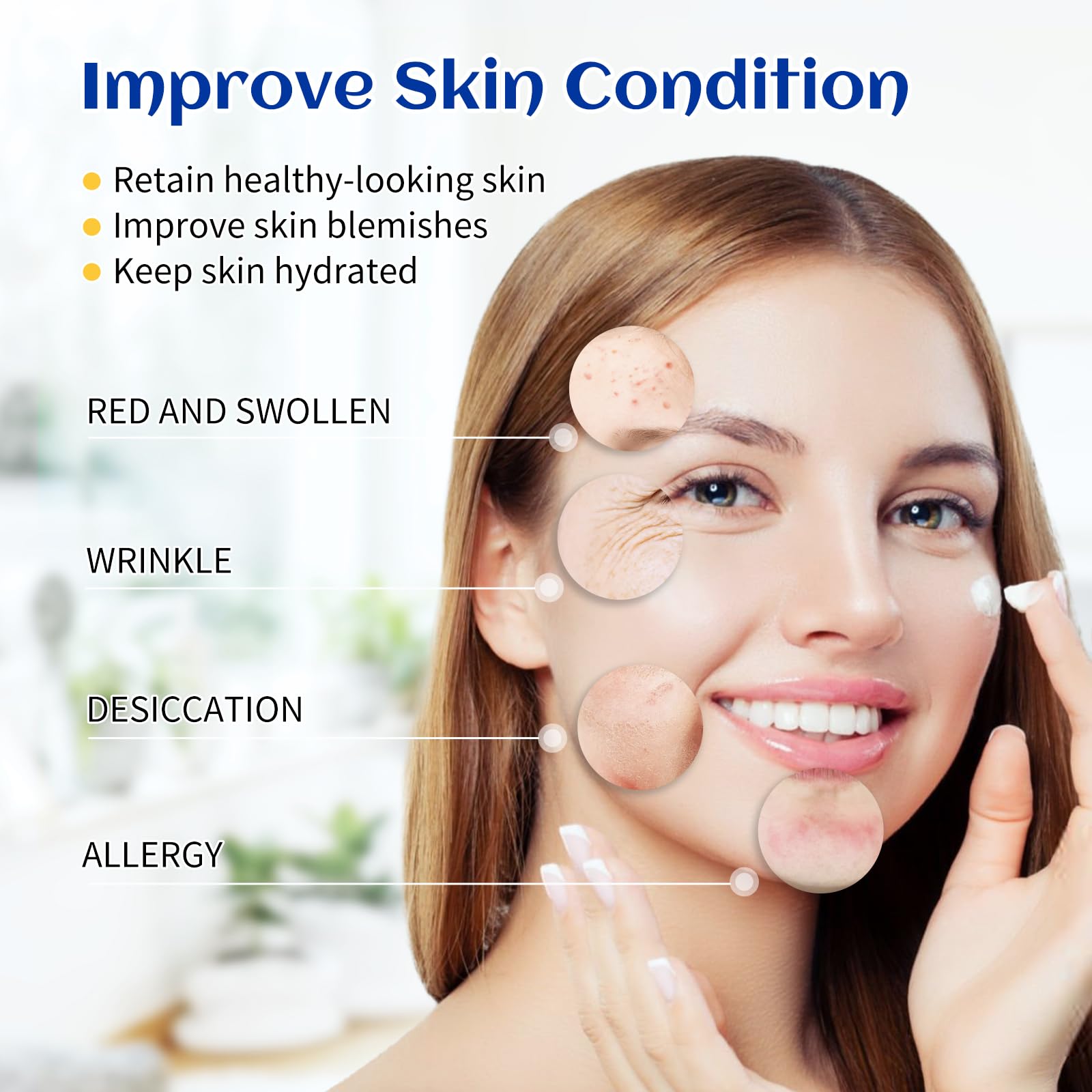 HIQILI Myrrh essential oil applied to skin for dry-skin care.