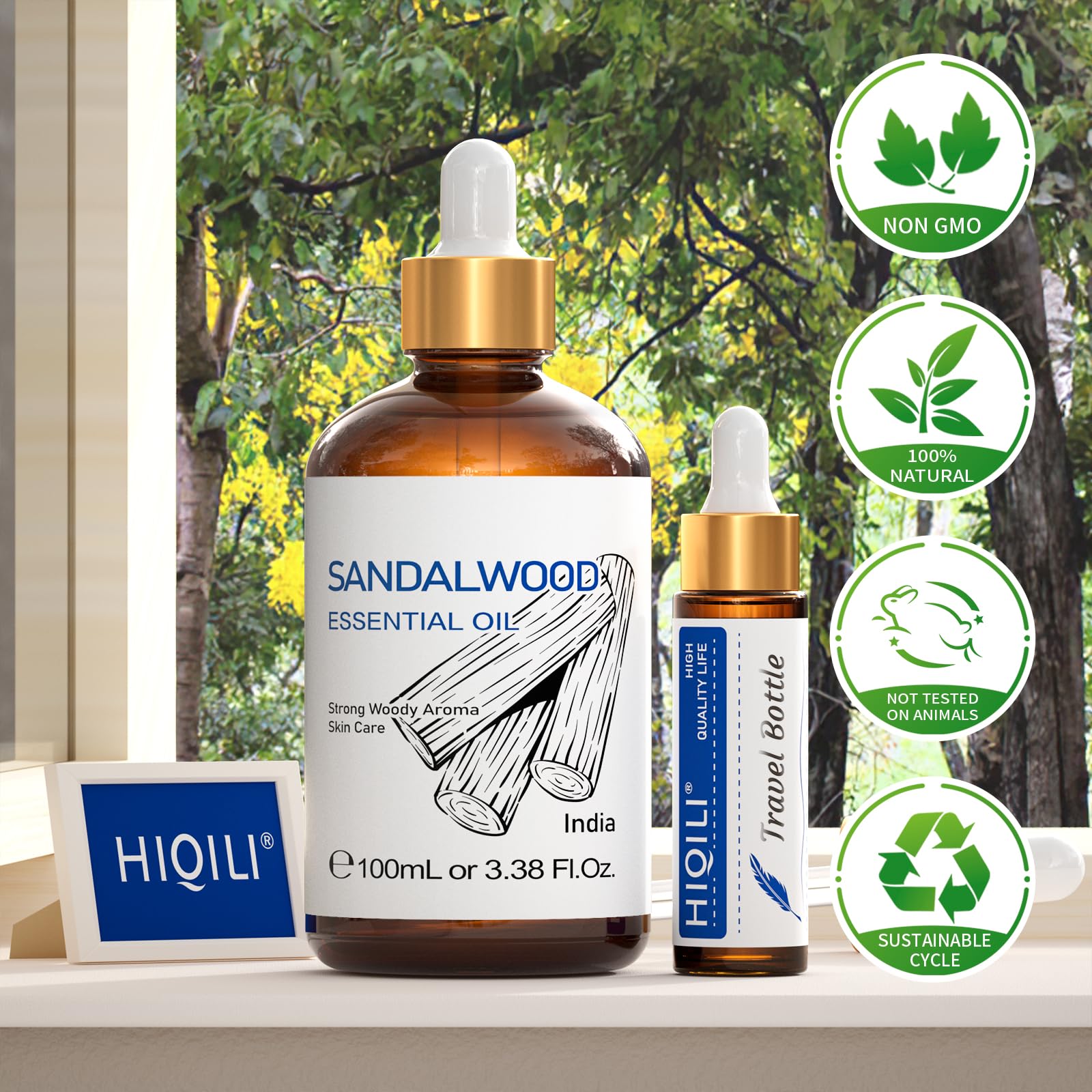 GC/MS tested safety notes and storage tips for HIQILI sandalwood oil.