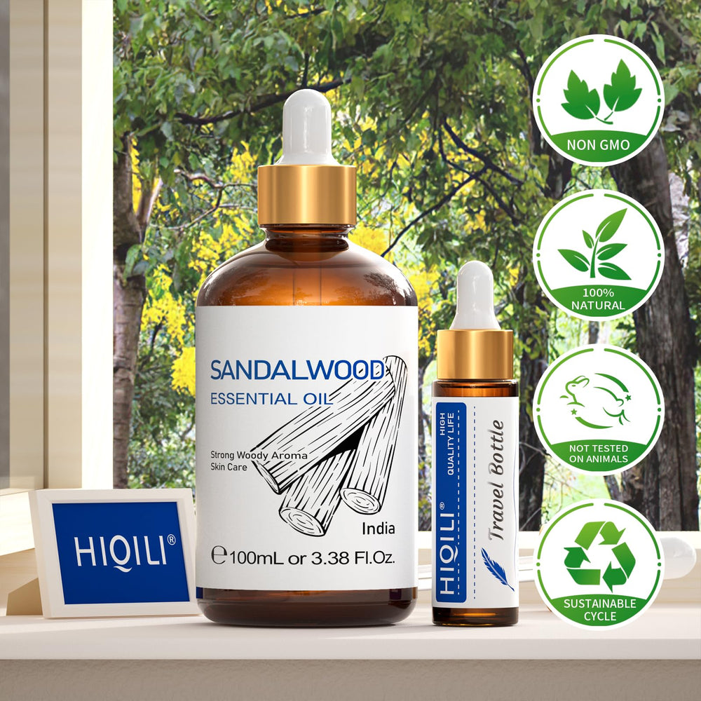 GC/MS tested safety notes and storage tips for HIQILI sandalwood oil.
