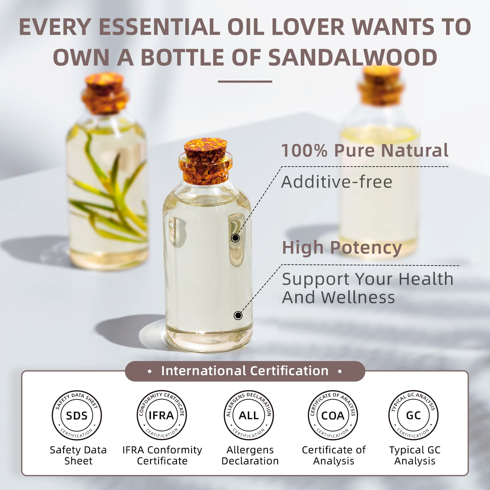 HIQILI sandalwood essential oil added to candles for lasting scent