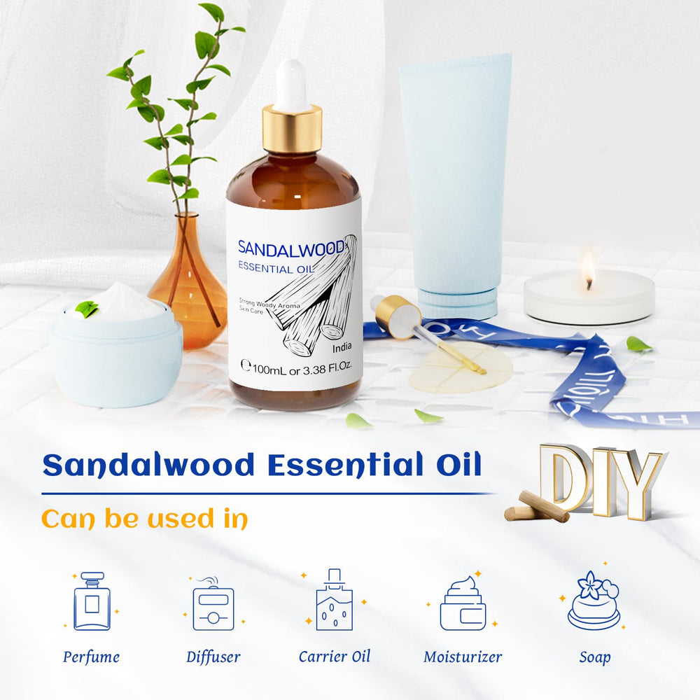 DIY soap, candle, and lotion projects with HIQILI sandalwood oil.
