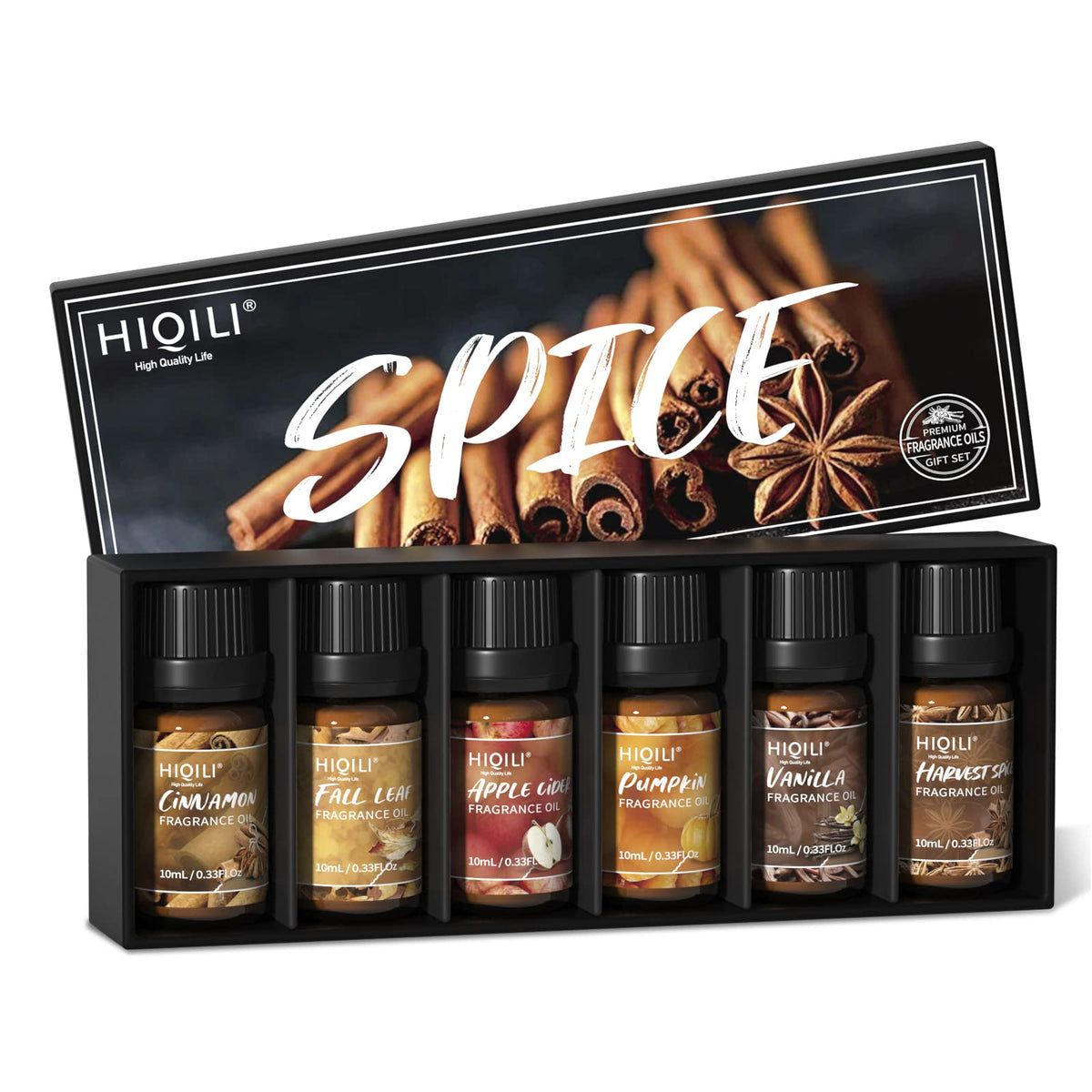 HIQILI Spice Fragrance Oil Cinnamon bottle for home diffusers with warm aroma