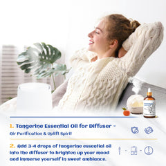 HIQILI Tangerine Essential Oil dropper enables precise DIY blends