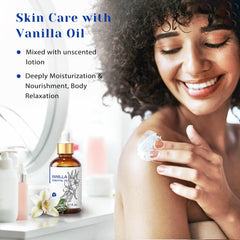 HIQILI vanilla essential oil bottle with amber glass preserves aroma