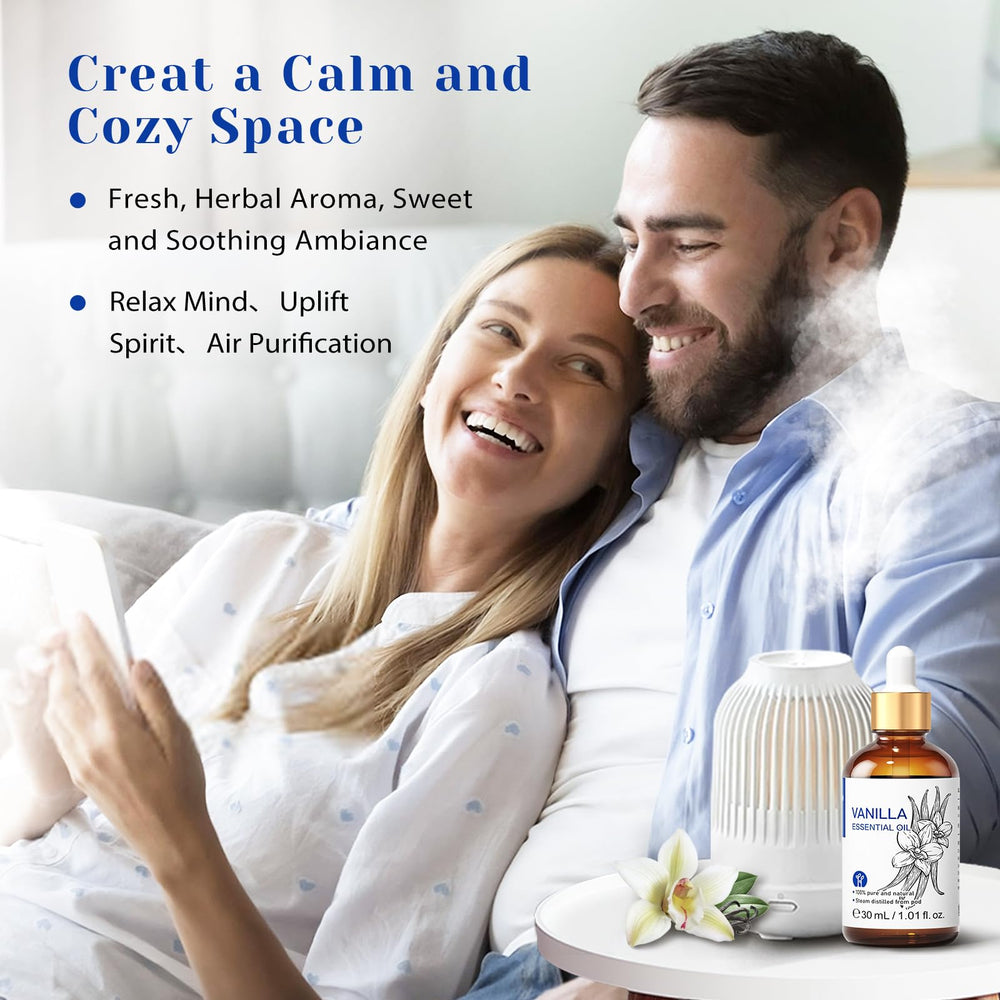 HIQILI vanilla oil in diffuser releasing warm scent