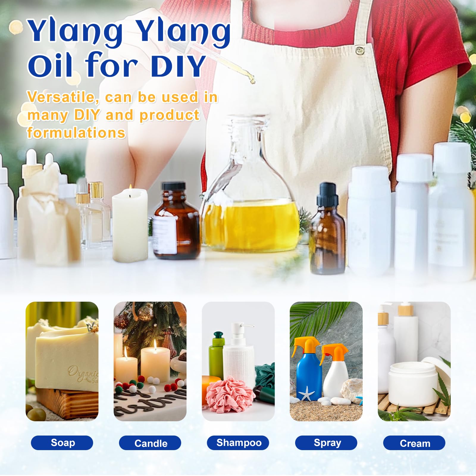 HIQILI Ylang-Ylang cuidado-piel y cabello con aroma suave