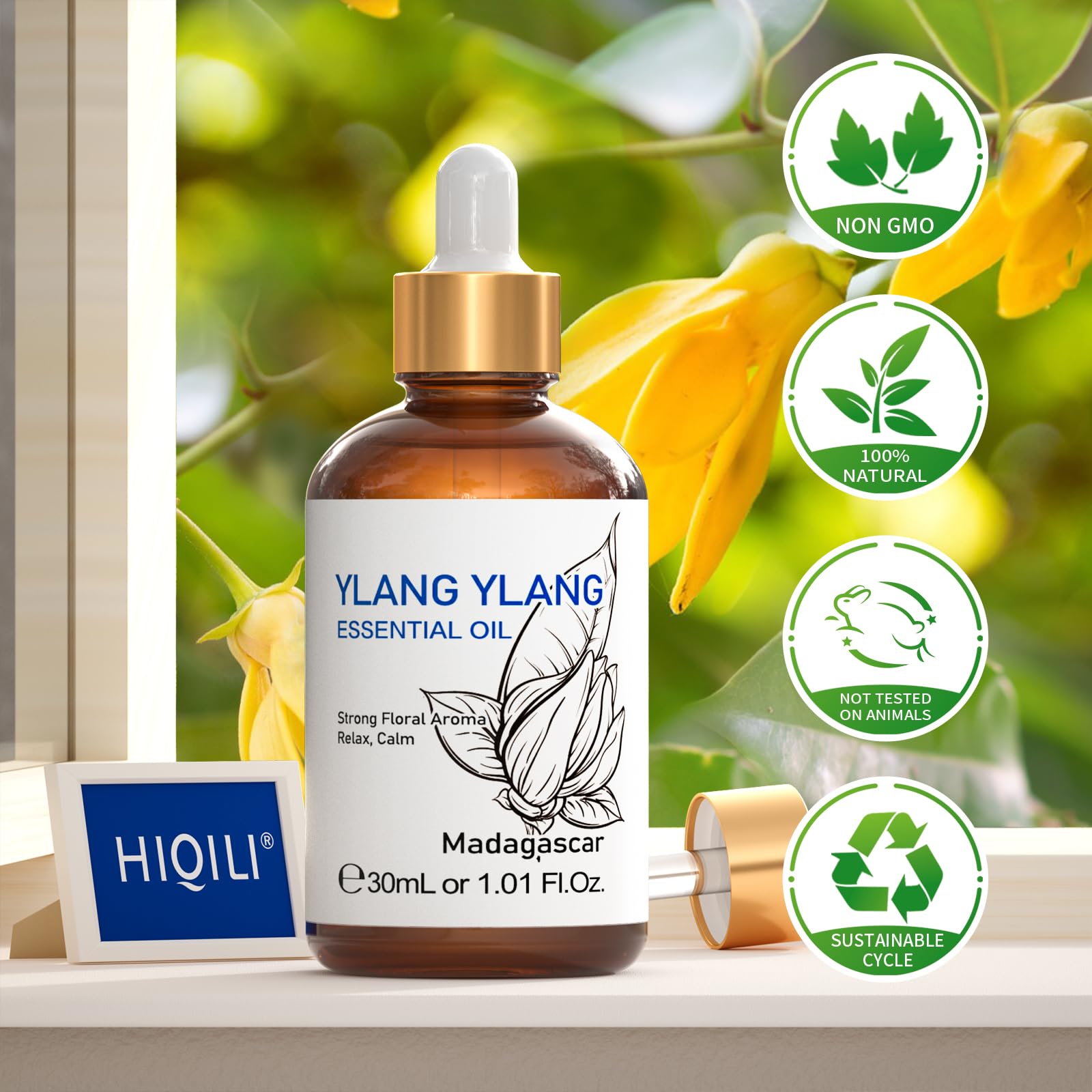 HIQILI Ylang-Ylang velas-aromáticas para ambiente suave
