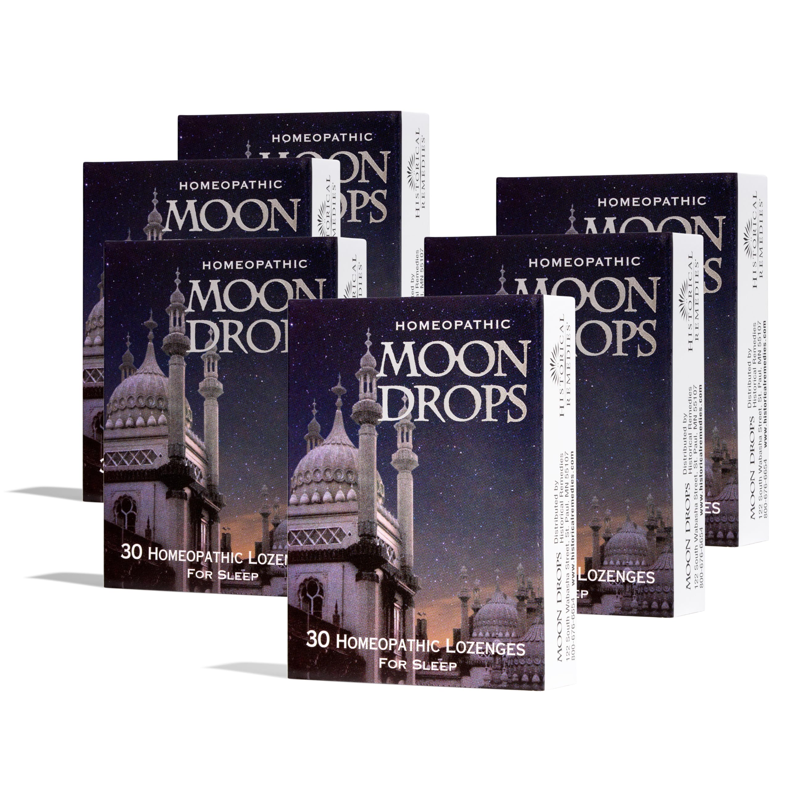 Historical Remedies Moon Drops vanilla sleep lozenges pack ready for restful nights