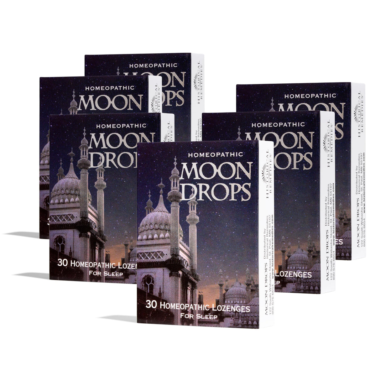 Historical Remedies Moon Drops vanilla sleep lozenges pack ready for restful nights