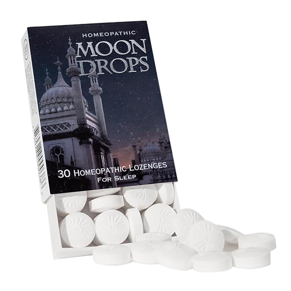 Historical Remedies Moon Drops vanilla sleep lozenge offering natural, non-habit sleep support.
