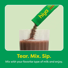 HIYA Kids Greens Powder Sticks blends easily in a blender for shakes.