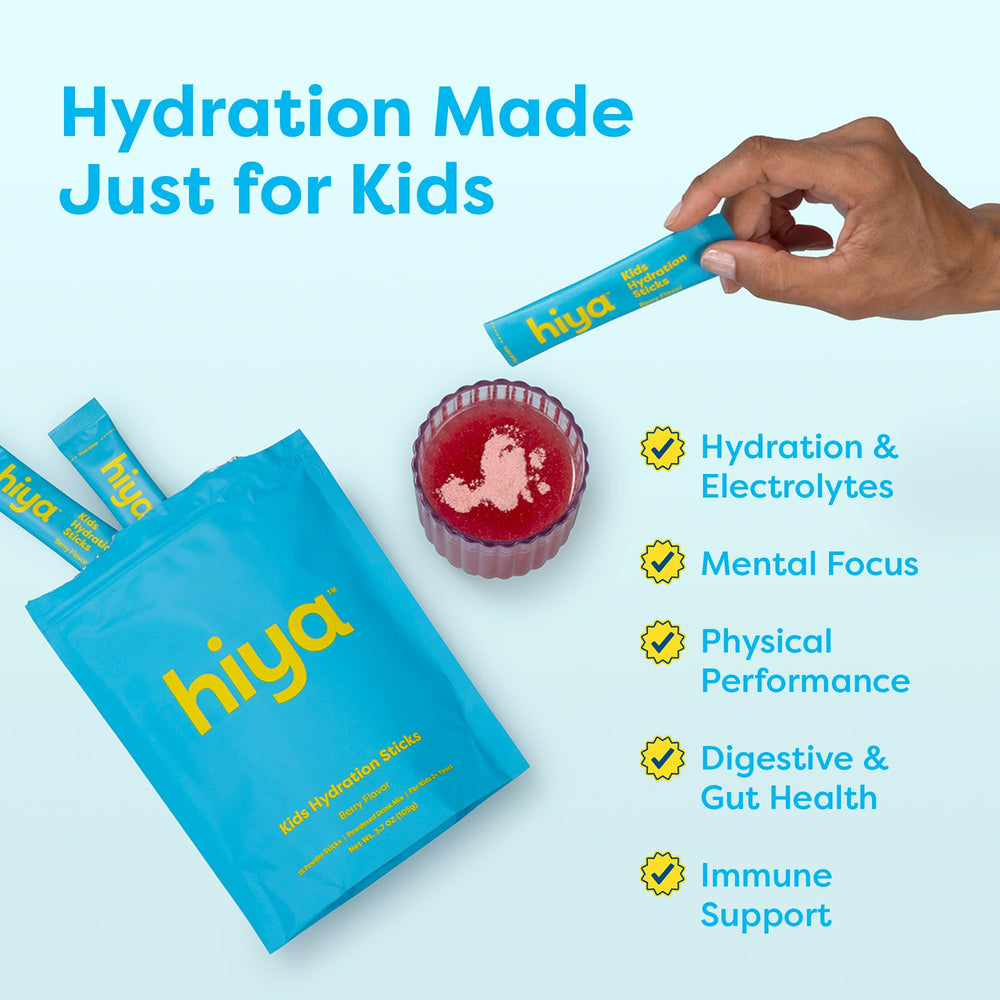 HIYA travel pack berry flavor provides convenient hydration during practice.