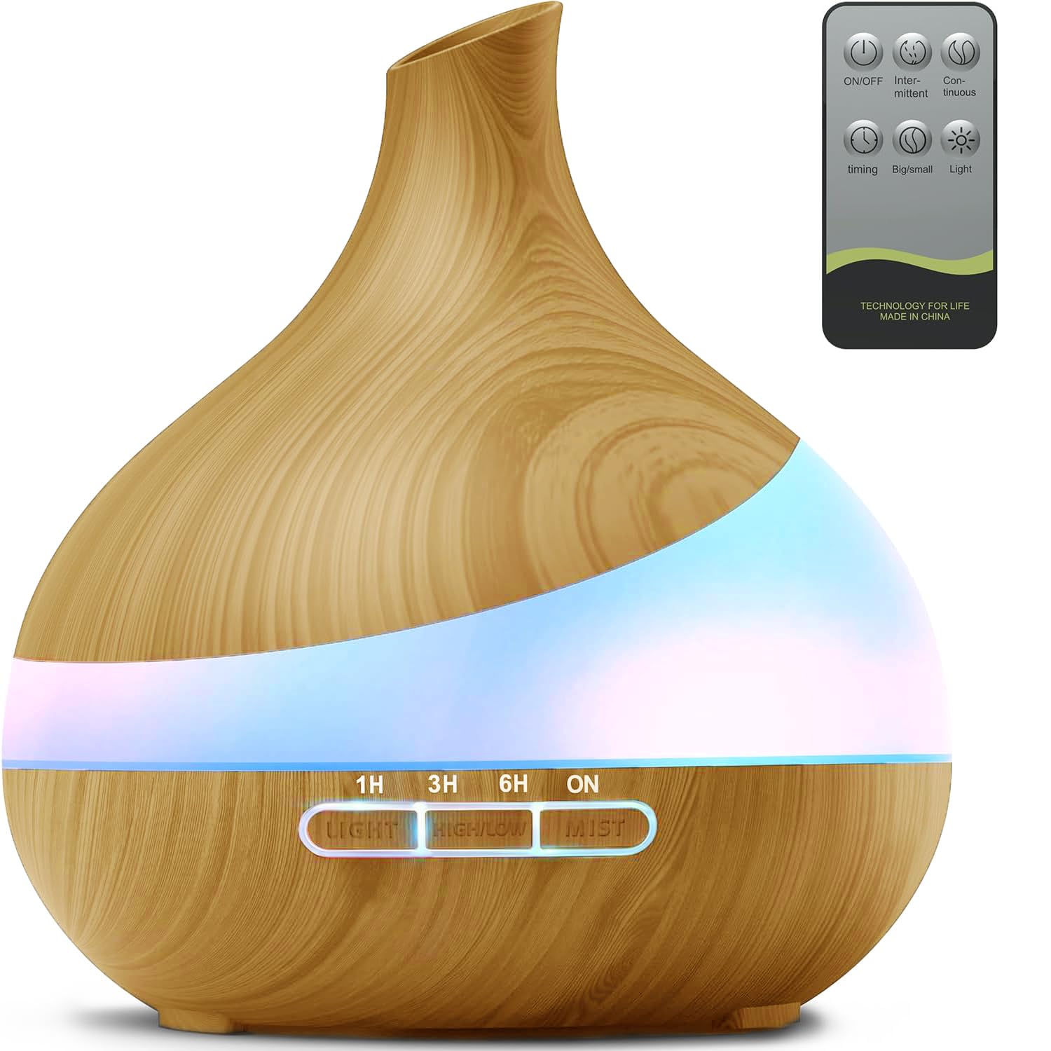 HJTHJT 500ml diffuser front view showing large capacity for room aroma.