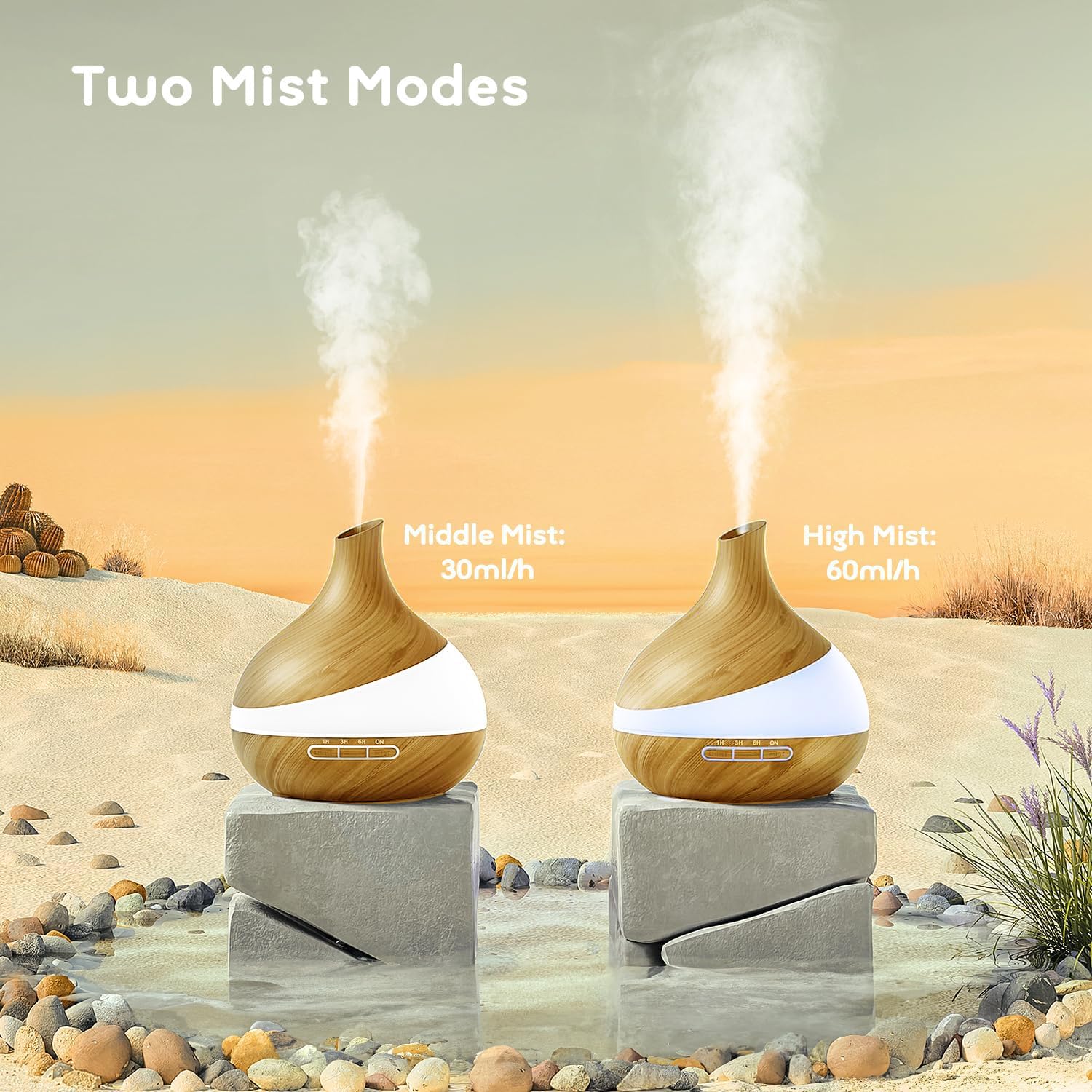 HJTHJT diffuser offering two mist modes suitable for different spaces.
