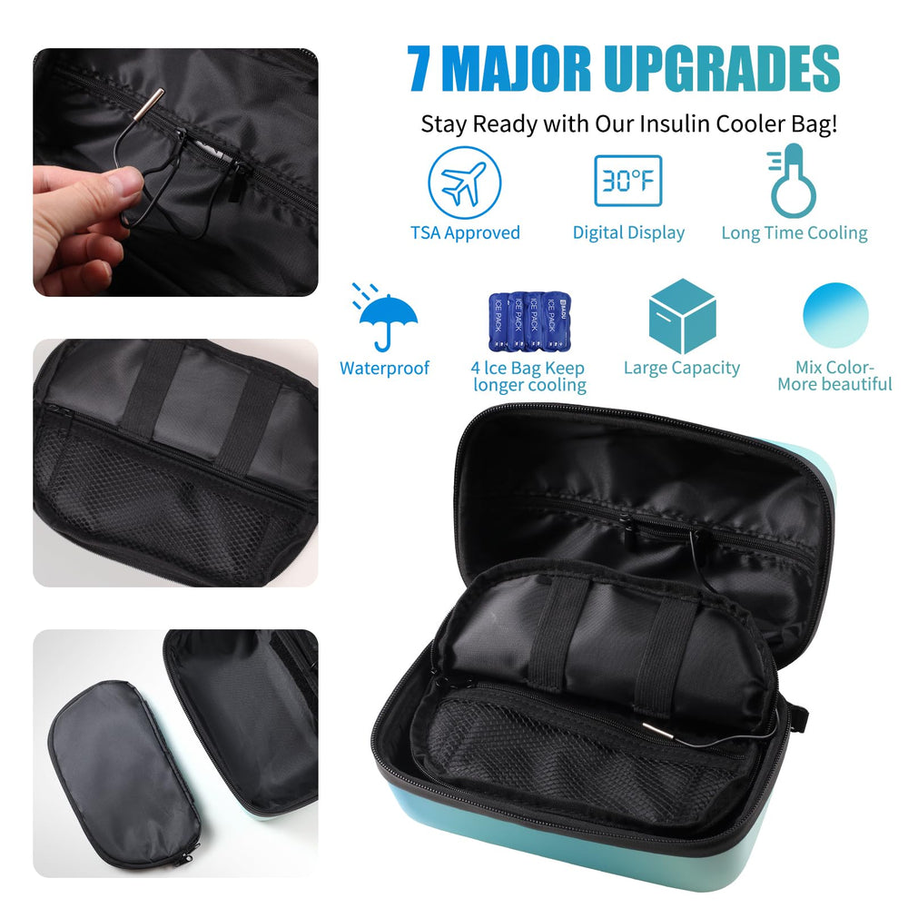 HLANBABYAMZ insulin cooler open compartment showing storage space