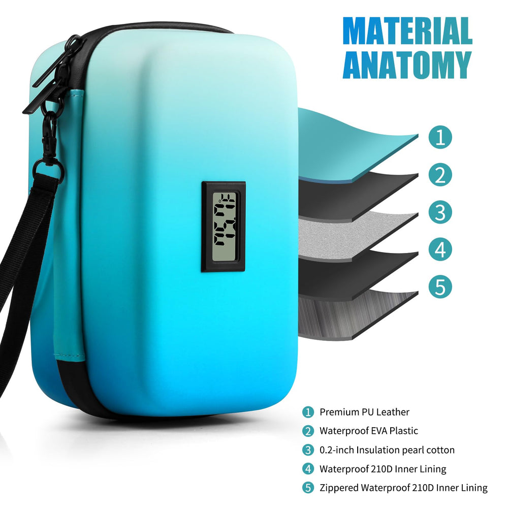 HLANBABYAMZ insulin cooler with wrist strap for hands-free carry