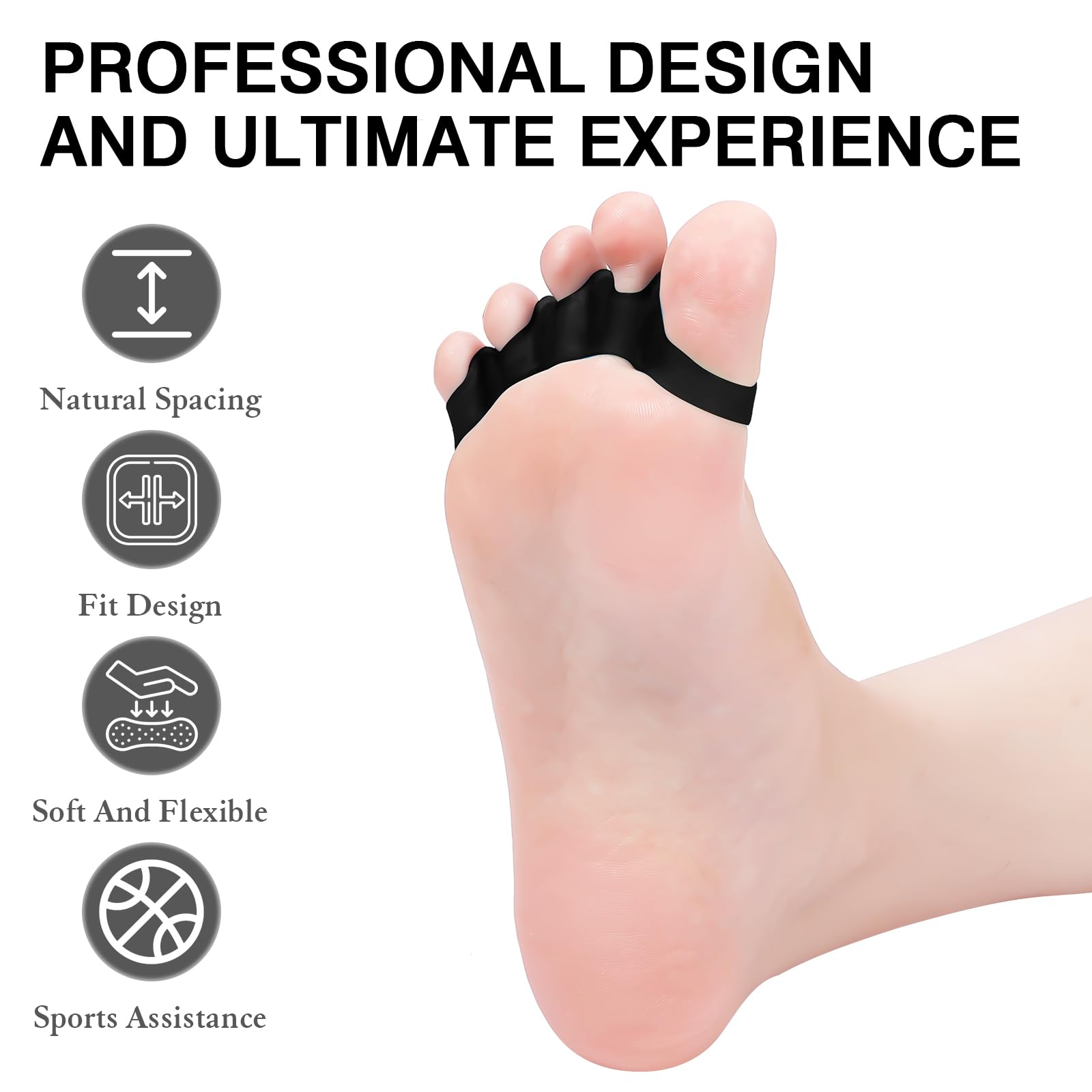 HLOES toe spacers skin-friendly material for all-day wear