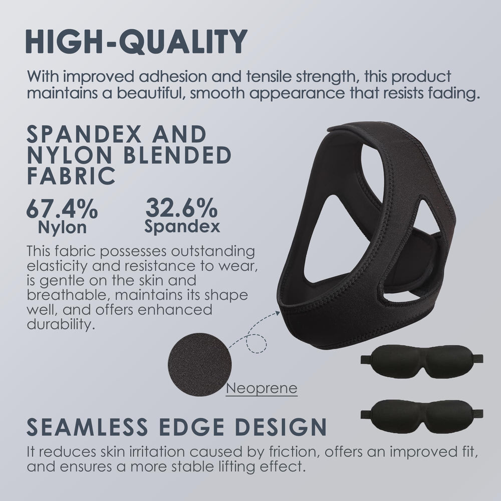 Hlonns Airflow Jaw Strap soft-elastic material feels gentle on skin.