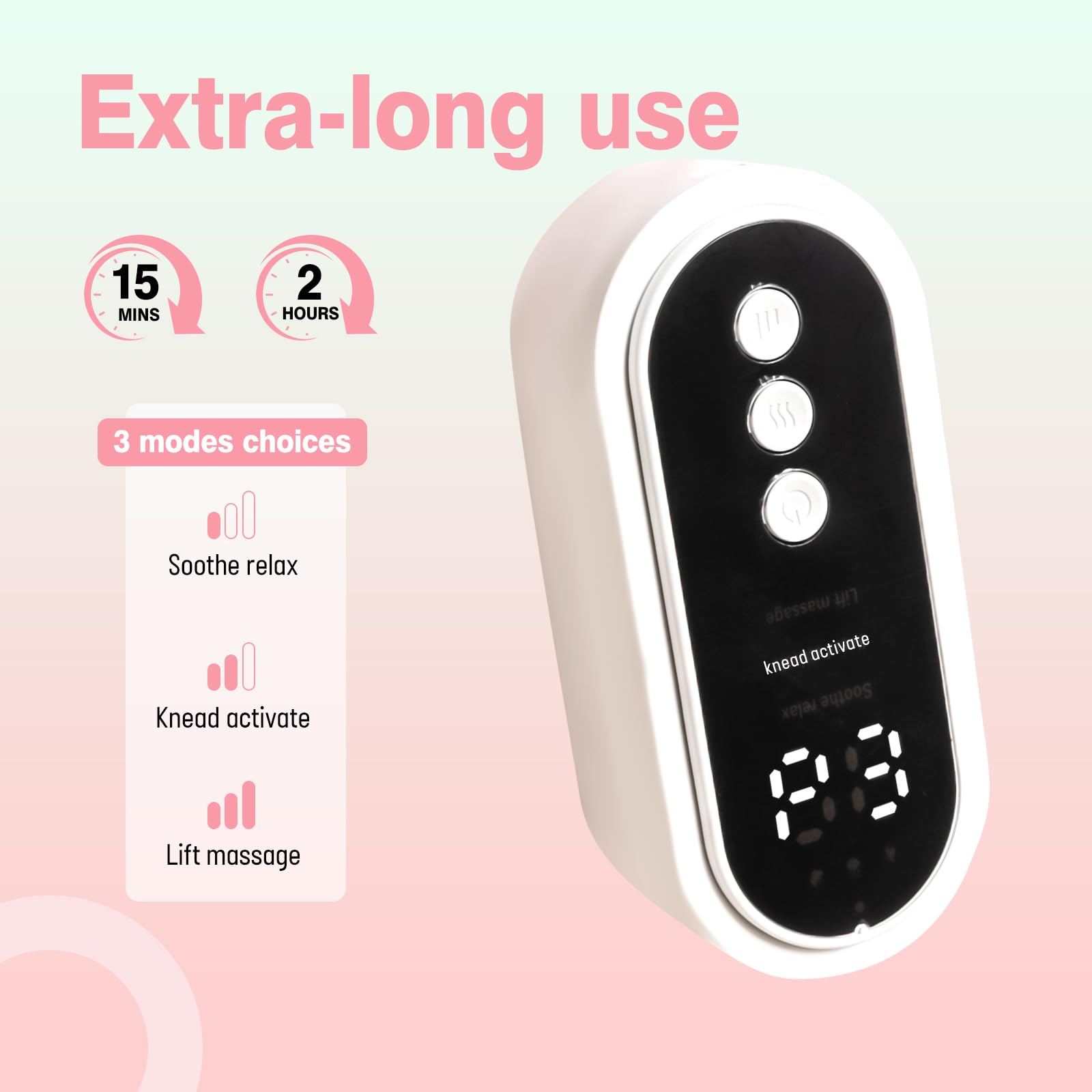 hlpsionlp air compression leg massager pink heat mode delivers soothing warmth