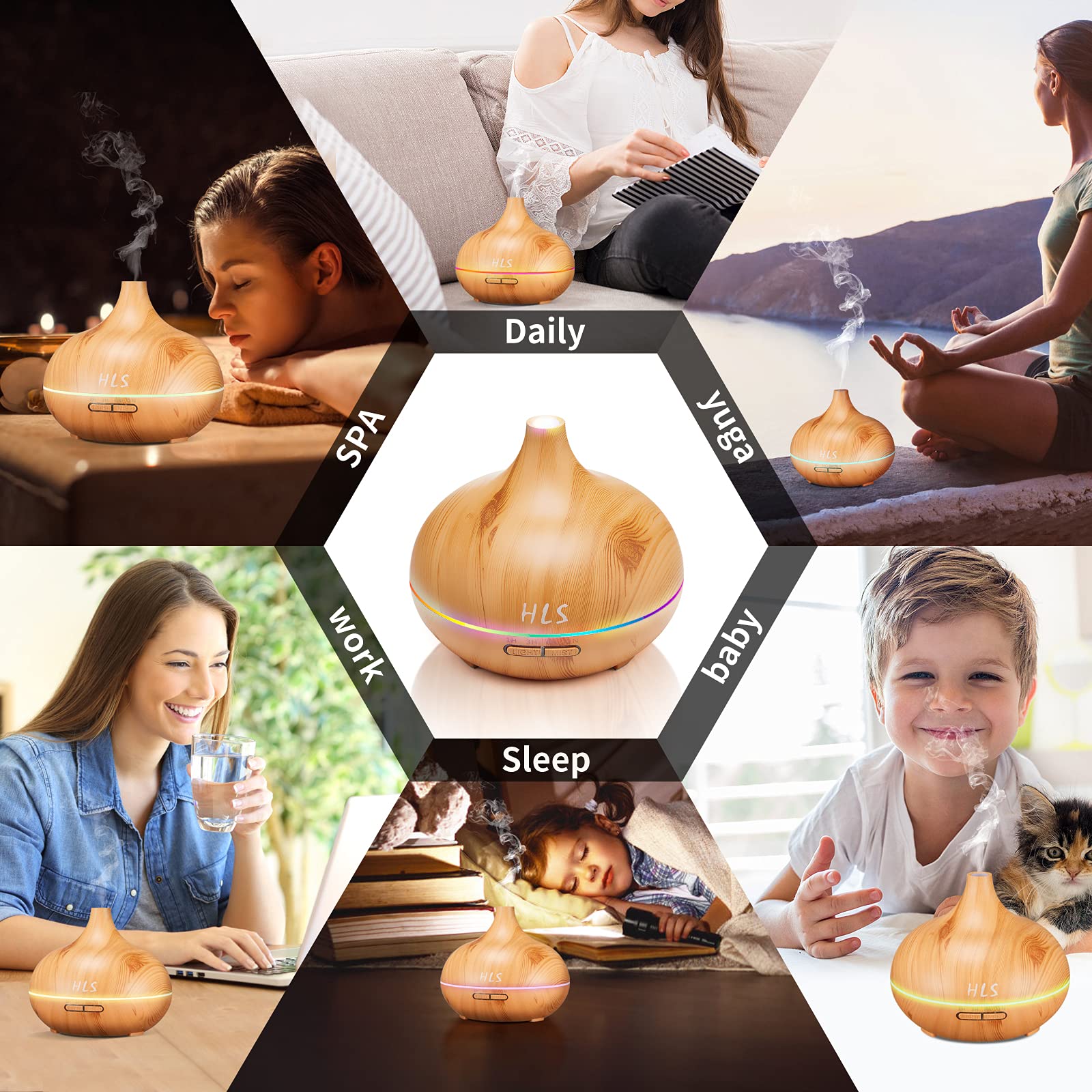 HLS diffuser delivers quiet mist for work or study