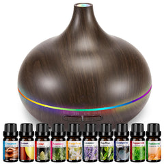 HLS aromatherapy diffuser wood-grain finish with 550ml capacity for large rooms