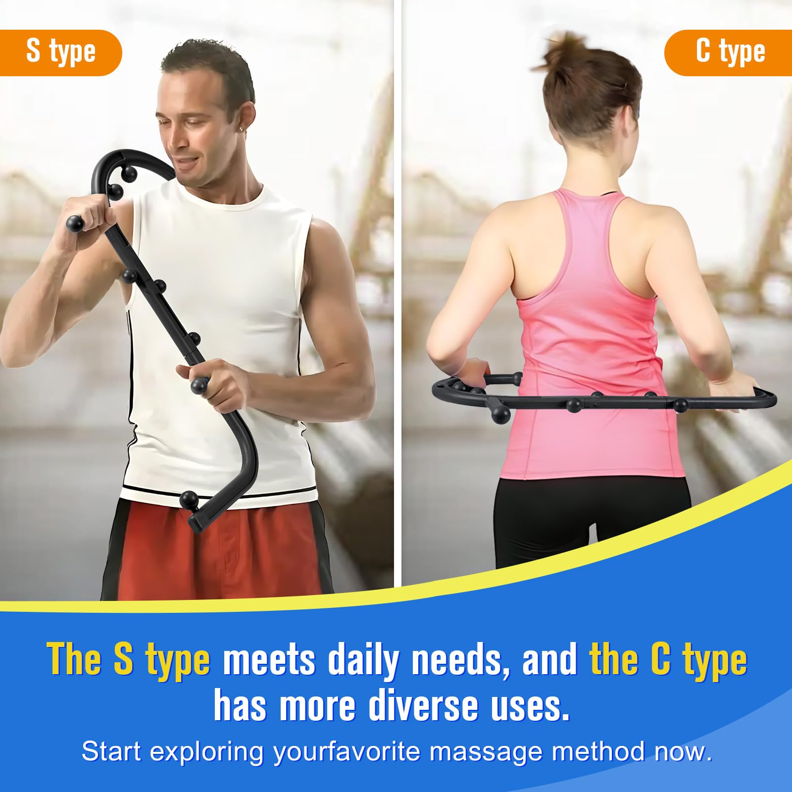 hlthsky back-neck massager with 9 nodes targets tight knots for targeted relief