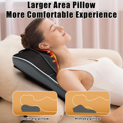 Hlthsky Neck Massage Pillow with Heat delivers gentle, customizable neck relaxation.